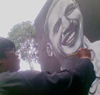 Ramai-ramai Lukis Obama