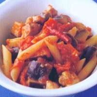 Penne Saus Terung dan Tomat