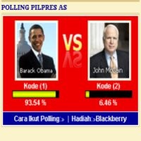 Obama vs McCain Berhadiah Blackberry