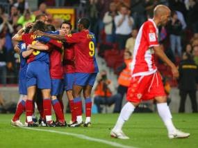 Etoo Hat-trick, Barca Pesta Gol