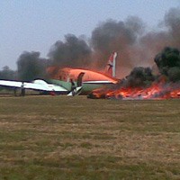 Pesawat Aviantara Air Terbakar di Bandara Juanda