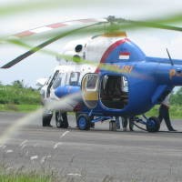 Helikopter Polda Jateng Singgah di Cilacap