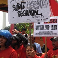 Geruduk Kantor Gubernur, KASBI Tuntut SKB 4 Menteri Dicabut