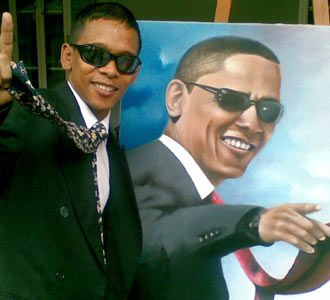 Barack Obama Beraksi di Bandung