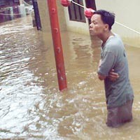 Banjir di Cawang Mulai Surut