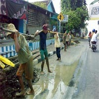 Rawan Kecelakaan, Waspadai Galian Telkom Jalan Veteran