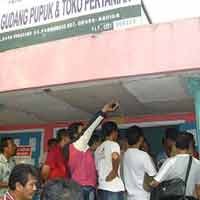 Harga Selangit, Puluhan Petani Geruduk Distributor Pupuk