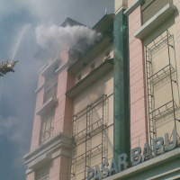 Pasar Baru Gelar Simulasi Kebakaran, Otista Macet  