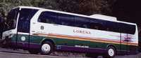 Bus Lorena Terguling di Tol Kanci KM 228
