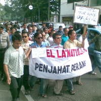 Penyandang Tunanetra Lakukan Aksi Kutuk Israel