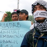 Wartawan Surabaya Gelar Aksi Kecam Kekejaman Israel