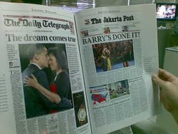 The Jakarta Post di Jajaran Suvenir Pelantikan Obama