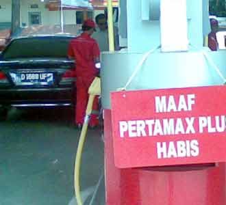 Pertamax Plus di Bandung Langka