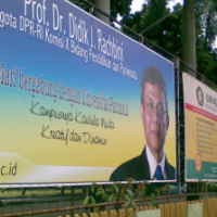 Baliho Didik Rachbini di UP Dianggap Kampanye Terselubung