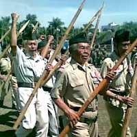 Bambu Runcing dan Ketapel Dibawa Veteran Bandung Lautan Api