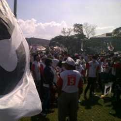 Ratusan Simpatisan Gerindra Mulai Padati Gasibu