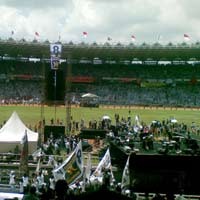 Massa PKS Luber di Senayan