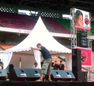 Persiapan Kampanye PDIP di GBK