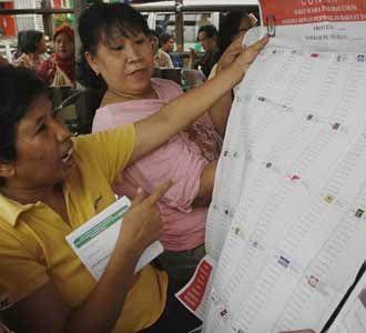 Simulasi Pencontrengan Warga Pinggir Rel