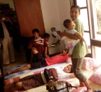 Pengungsi Pindah ke Wisma Kertamukti