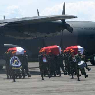 4 Korban Fokker Tiba di Lanudal Juanda