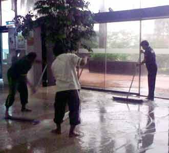 Kantor Kementerian BUMN Kebanjiran