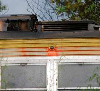 Korsleting, KRL Ekspres Terbakar