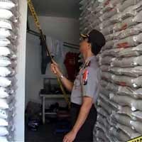 Ribuan Beras Diduga Ilegal Disegel Polisi