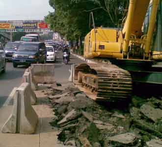 Jalan Buncit Raya Diperbaiki