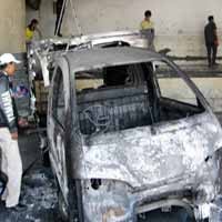 Diduga Konsleting, Pick Up Muat Air Mineral Ludes Terbakar