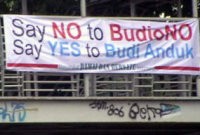 Spanduk No Budiono Yes Budi Anduk di Jakarta Juga Raib