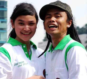 Wendy Cagur dengan Pacar