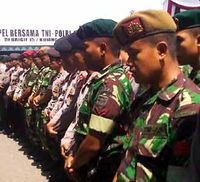 Apel Bersama TNI-Polri di Brigif 15