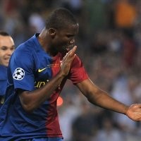 Selebrasi Etoo untuk Ayah