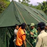 Satlak PB Dirikan Tenda Penampungan dan Dapur Umum