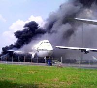 Pesawat Terbakar di Cengkareng