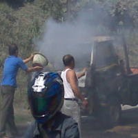  Mobil Pick Up Terbakar di Jembatan Dekat Kampus UI 