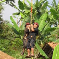 Asyiknya Bermain Bersama Alam di Kampung Bamboo 