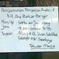 Polisi: Penyegelan Tidak Ada Kaitan dengan Abu Bakar Baasyir