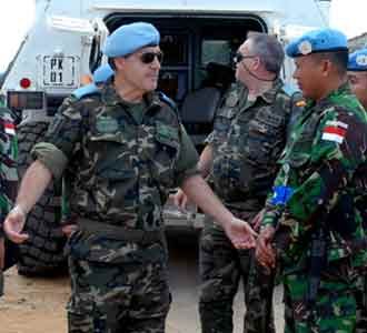 Komandan Timur UNIFIL Tinjau Batalyon RI