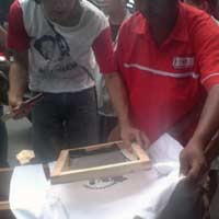 20 Gerobak Sablon Mega-Prabowo Keliling Jakarta