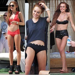 Ultah ke-23, Lindsay Lohan Pamer Tubuh Berbikini