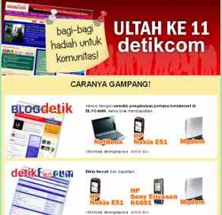 detikcom Ultah ke-11, Kanal Komunitas Bagi-bagi Hadiah