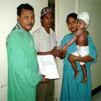 Sumbangan Bocah Tersiram Minyak Goreng Kembali Disalurkan