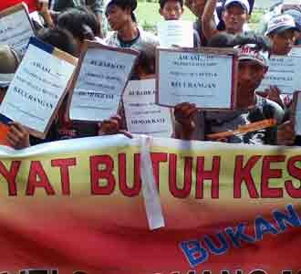 Aksi Tolak Pemilu 1 Putaran