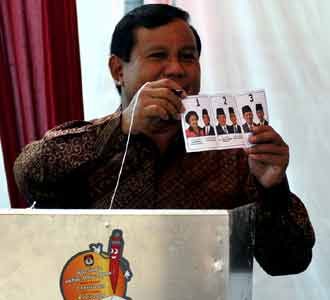 Prabowo Berikan Suara