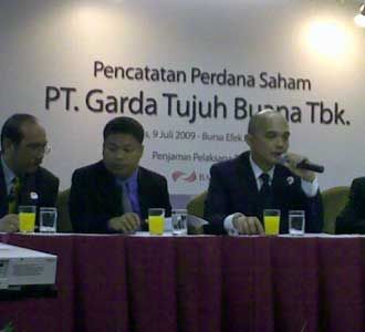 Garda Tujuh Melantai di Bursa