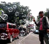 Penjual Gelembung Sabun Menjamur