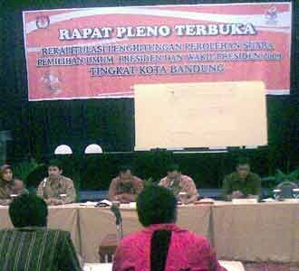 Rekapitulasi Suara Pilpres di Bandung