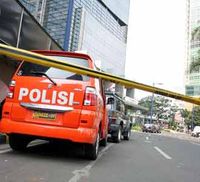 Garis Polisi Jaga Lokasi Ledakan